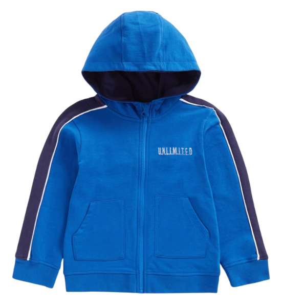 Толстовка с капюшоном для мальчика / Синий / 104