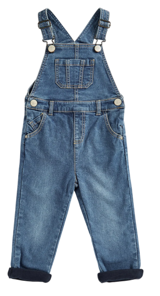 Полукомбинезон джинсовый детский / Синий / 104