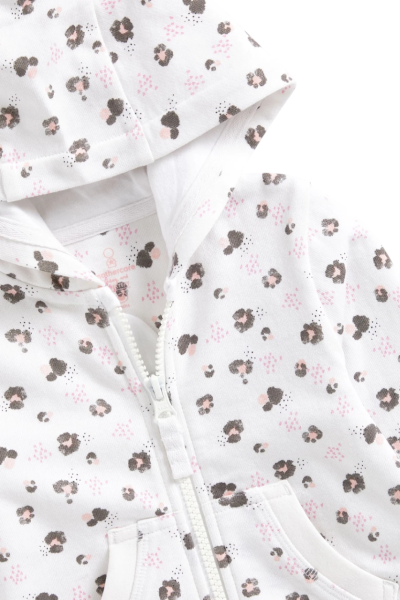 Толстовка с капюшоном детская / Белый / 98