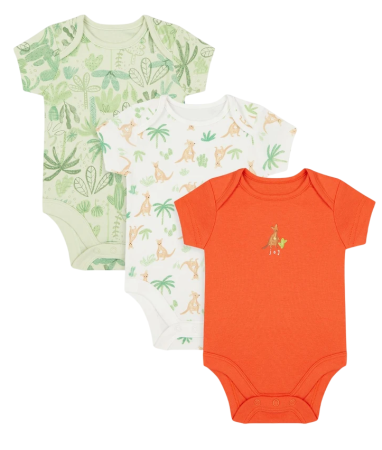 Боди хлопковое детское  / Оранжевый / 80