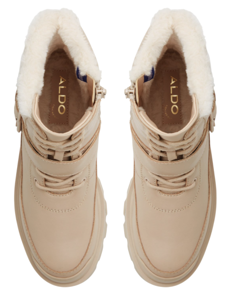 Ботинки кожаные женские / Бежевый / 40