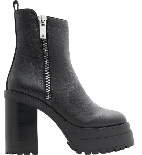 Ботильоны кожаные женские / Черный / 40