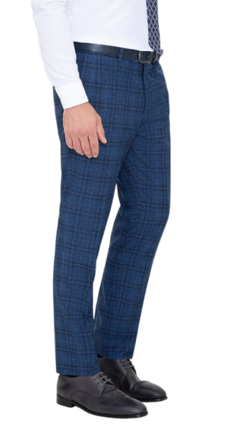 Брюки в клетку мужские / Тёмно-синий / 46 Брюки в клетку мужские / Тёмно-синий / 46