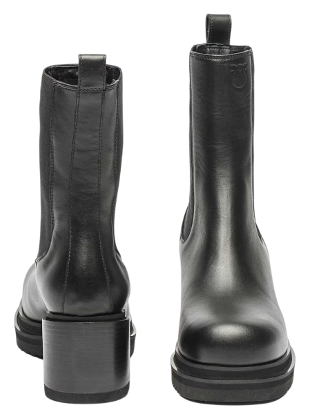 Ботильоны из кожи женские / Черный / 37