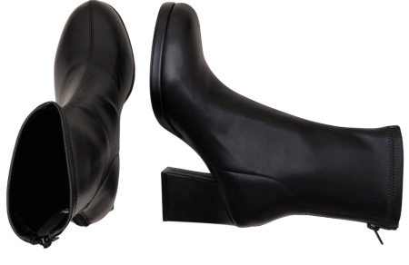 Ботильоны из экокожи женские / Черный / 40