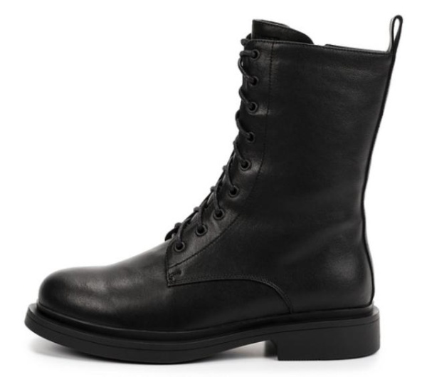 Ботинки из кожи женские / Черный / 39