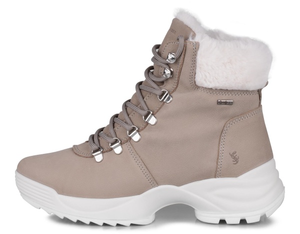 Ботинки из кожи женские / Бежевый / 41