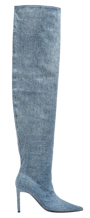 Сапоги на каблуке женские / Серый / 39