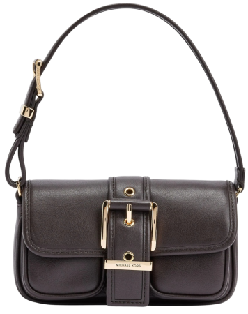 Сумка на плечо Colby кожаная  / Темно-коричневый / S