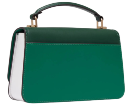 Сумка кожаная с фирменным логотипом  / Зеленый / S