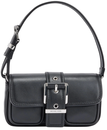 Сумка мини кожаная с фирменным логотипом / Черный / S