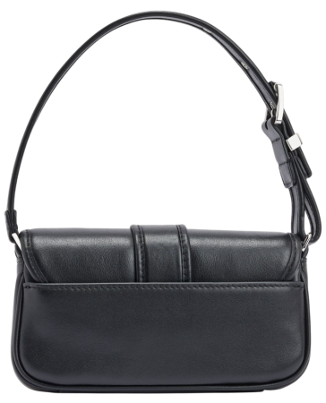 Сумка мини кожаная с фирменным логотипом / Черный / S