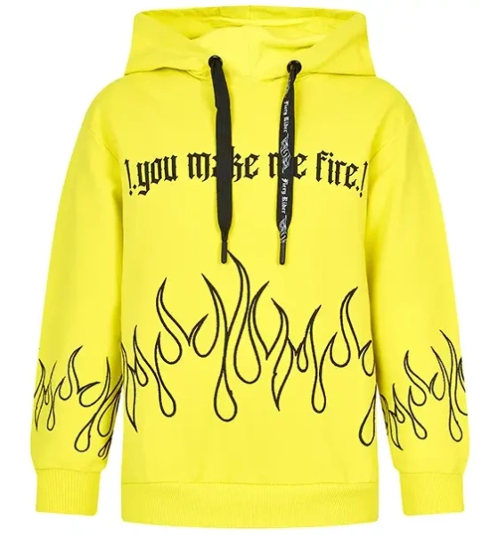 Худи с принтом для мальчика / Желтый / 164