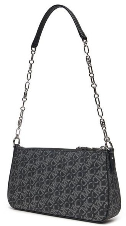 Сумка из эко-кожи с фирменным логотипом / Черный / S