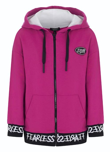 Толстовка с принтом для девочки / Фиолетовый / 152