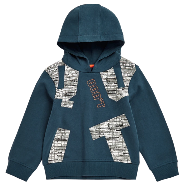 Толстовка с капюшоном для мальчика / Тёмно-синий / 122