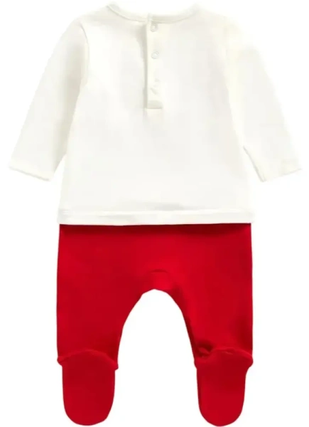 Комбинезон хлопковый детский  / Красный / 74