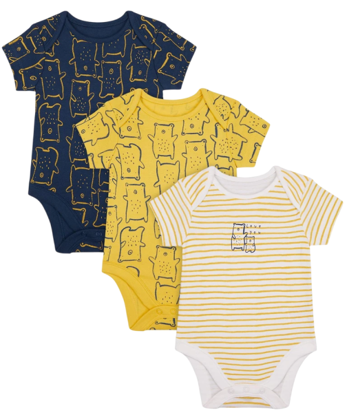  Боди хлопковое детское / Желтый / 74