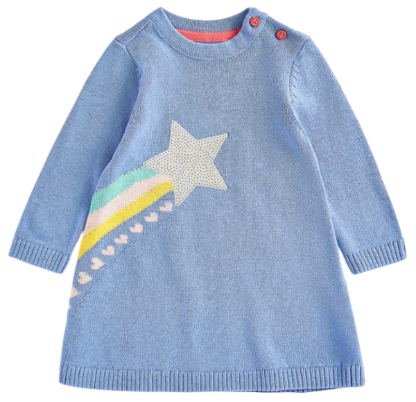 Платье вязаное для девочки / Синий / 110 Платье вязаное для девочки / Синий / 110