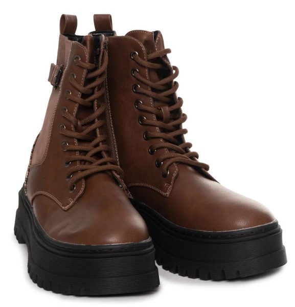 Ботинки кожаные женские / Коричневый / 41