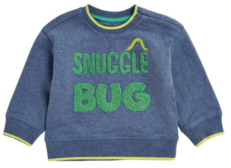 Свитшот с принтом детский / Тёмно-синий / 98