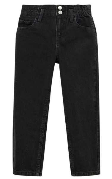 Джинсы прямые для девочки / Черный / 146 Джинсы прямые для девочки / Черный / 146