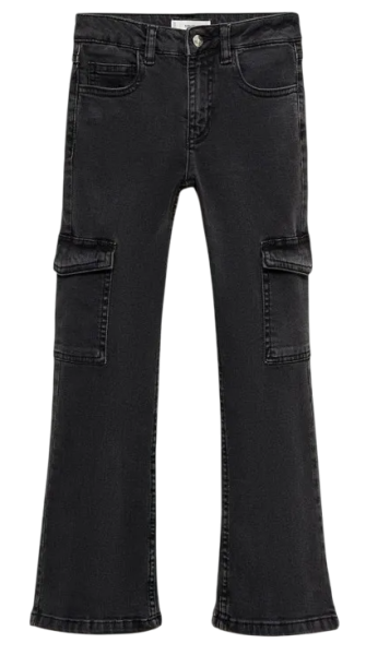 Джинсы прямые для девочки / Серый / 140 Джинсы прямые для девочки / Серый / 140