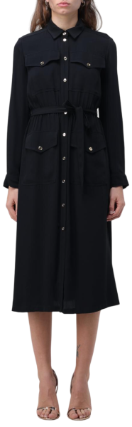 Платье-рубашка женское / Черный / 40