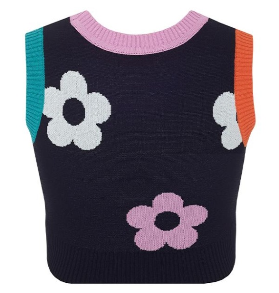 Жилет с принтом для девочки / Черный / 170 Жилет с принтом для девочки / Черный / 170