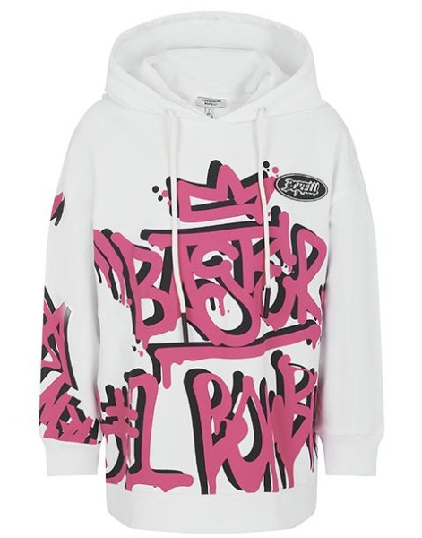 Худи с принтом для девочки / Белый / 170 Худи с принтом для девочки / Белый / 170