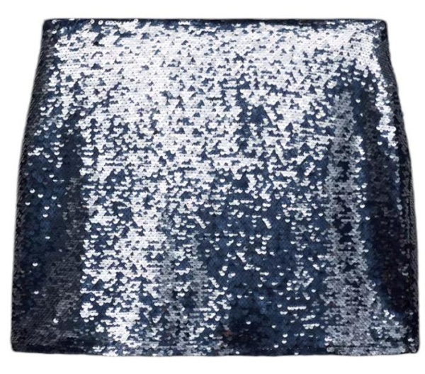 Юбка с пайетками женская / Синий / 46