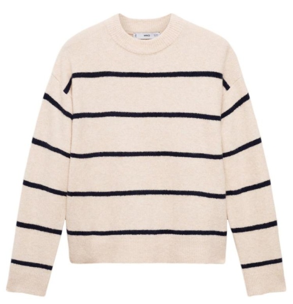 Джемпер в полоску женский / Бежевый / 42