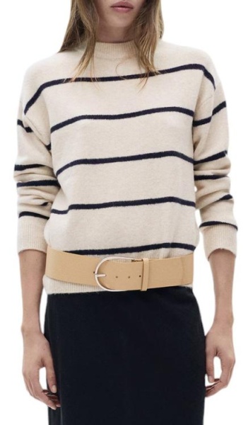 Джемпер в полоску женский / Бежевый / 42