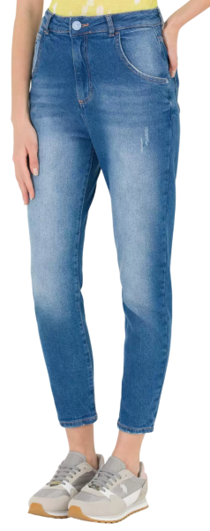 Джинсы укороченные женские / Синий / 46