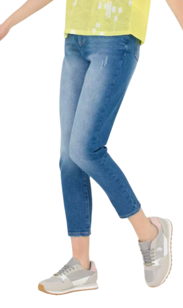 Джинсы укороченные женские / Синий / 46