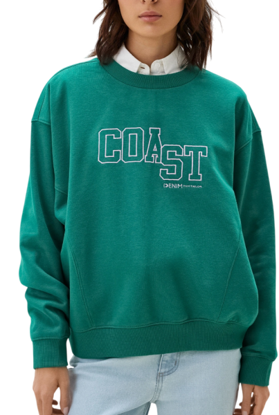 Свитшот с логотипом женский / Зеленый / 42