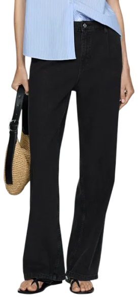 Джинсы широкие женские / Черный / 40